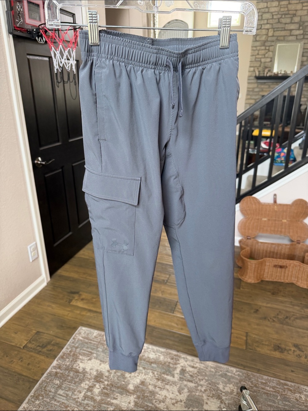 Under Armour Gray Kids Cargo Jogger Pants Sz XS